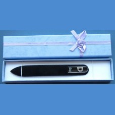 BOHEMIA Skleněný pilník Swarovski střední 140/2mm písmeno - "D" ABECEDA Swarovski